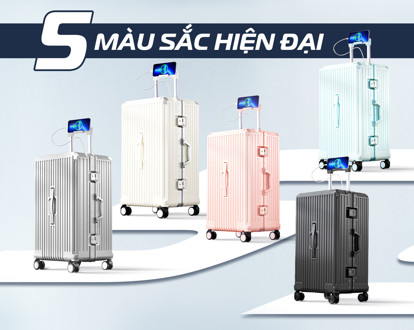 Mô tả Vali Bamozo Khung Nhôm ULTRAPACK Size 22/24/28 Cao Cấp Tăng Sức Chứa Hành Lý - 2