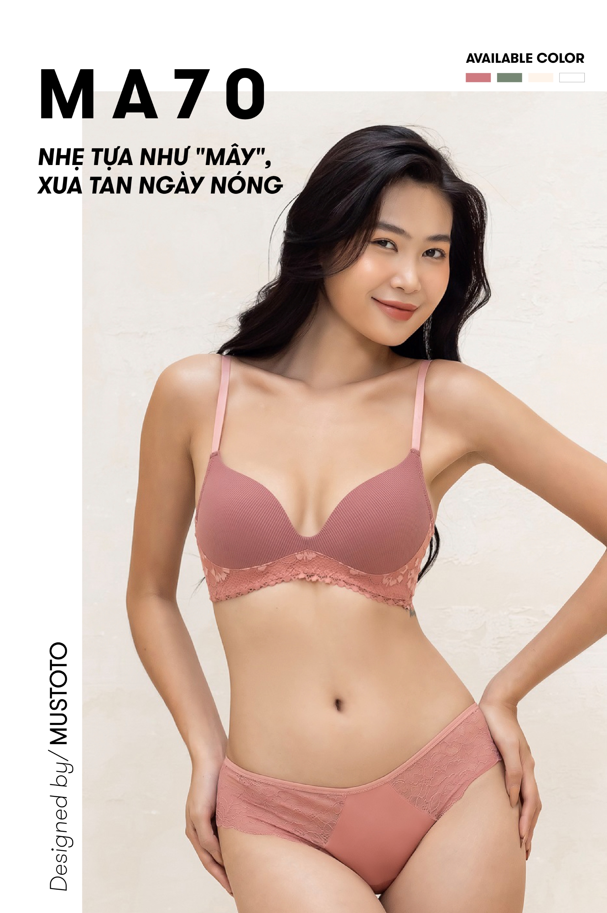 Mô tả Áo Lót Mustoto Bra Mỏng Mịn Không Gọng (MA70) - 1