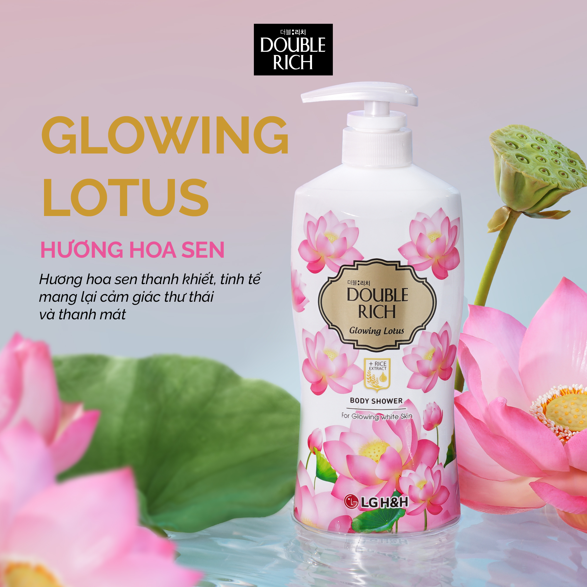 Mô tả Sữa tắm Double Rich Hương hoa chiết xuất từ thiên nhiên 800ml - 8