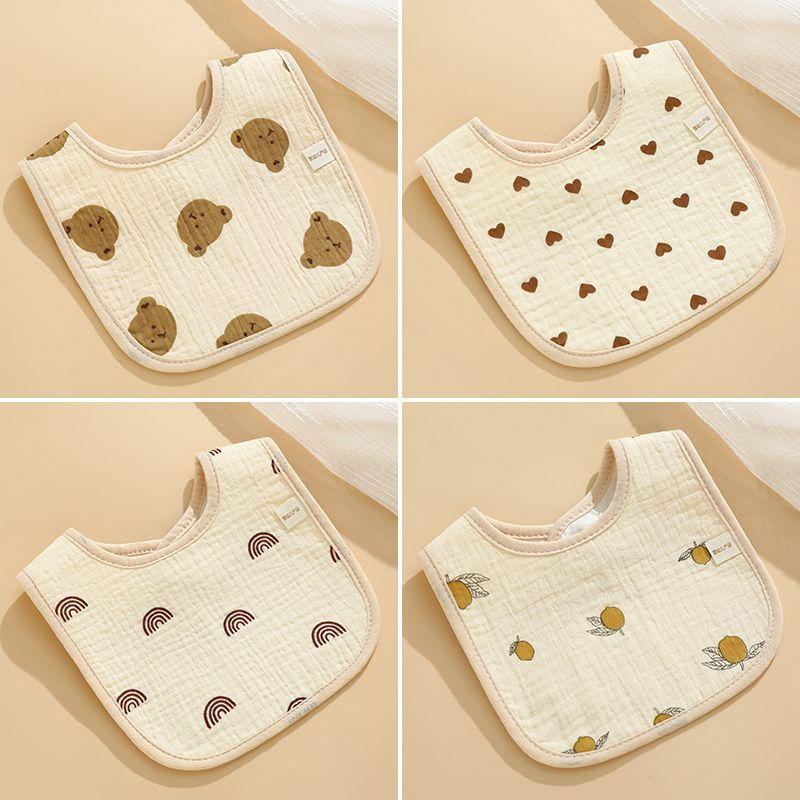 Mô tả Yếm chống thấm chữ U Kidsworld vải muslin an toàn cho bé, Yếm cổ vuông muslin chống thấm cho bé - 8