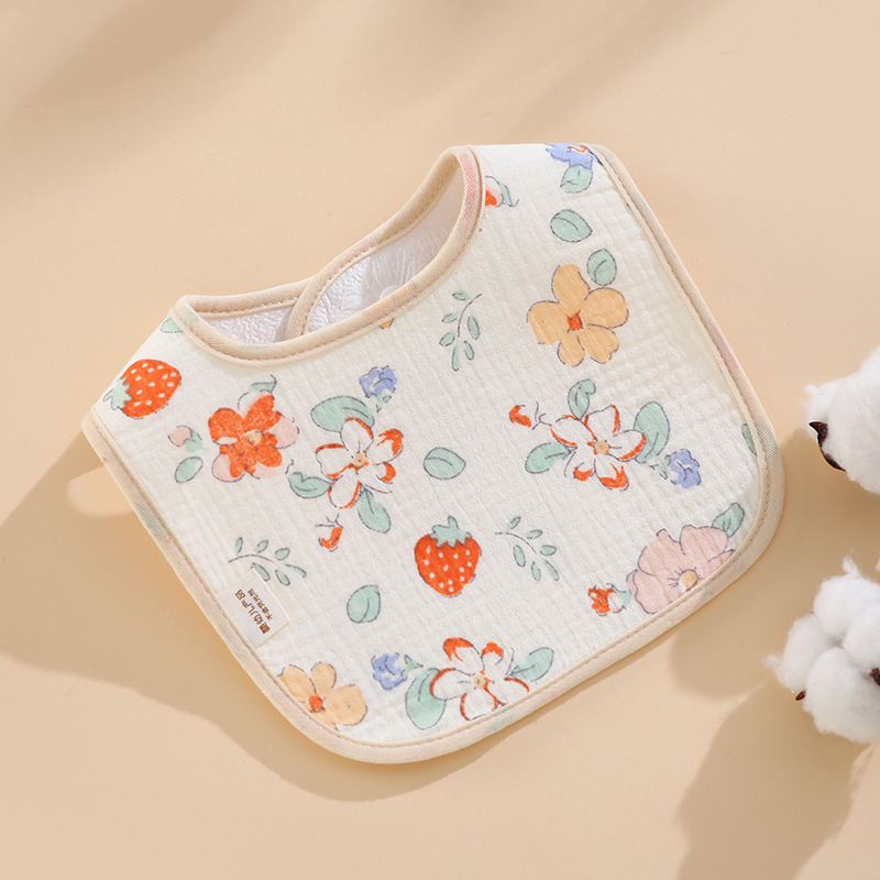 Mô tả Yếm chống thấm chữ U Kidsworld vải muslin an toàn cho bé, Yếm cổ vuông muslin chống thấm cho bé - 10