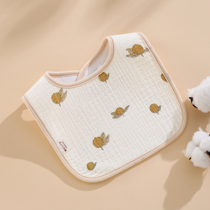Mô tả Yếm chống thấm chữ U Kidsworld vải muslin an toàn cho bé, Yếm cổ vuông muslin chống thấm cho bé - 11