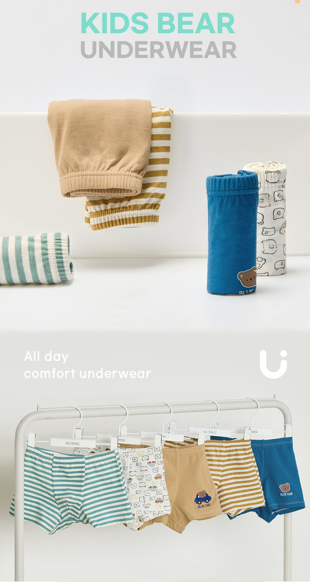Quần cotton organic bé trai Hàn Quốc