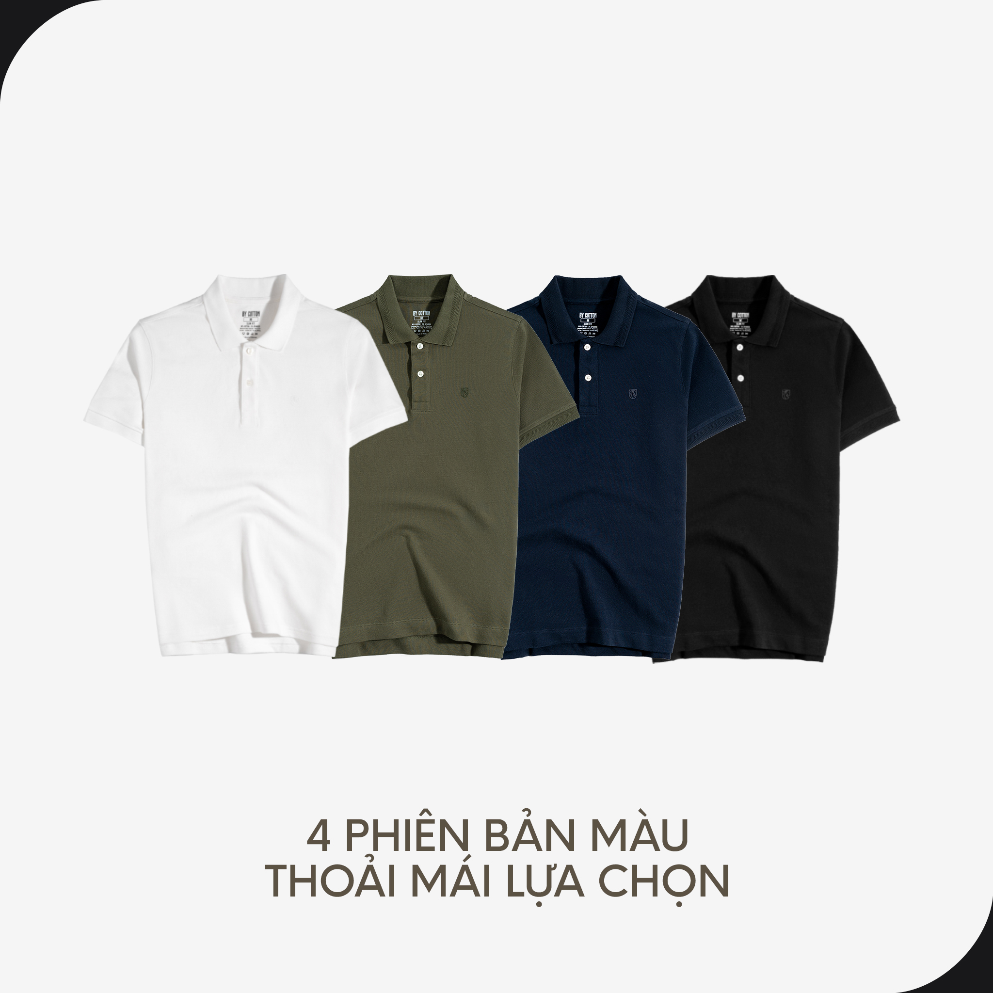 Mô tả Áo Thun Polo Nam By Cotton Cao Cấp Polo Basic Pique Ver 3 Multi Color - 4