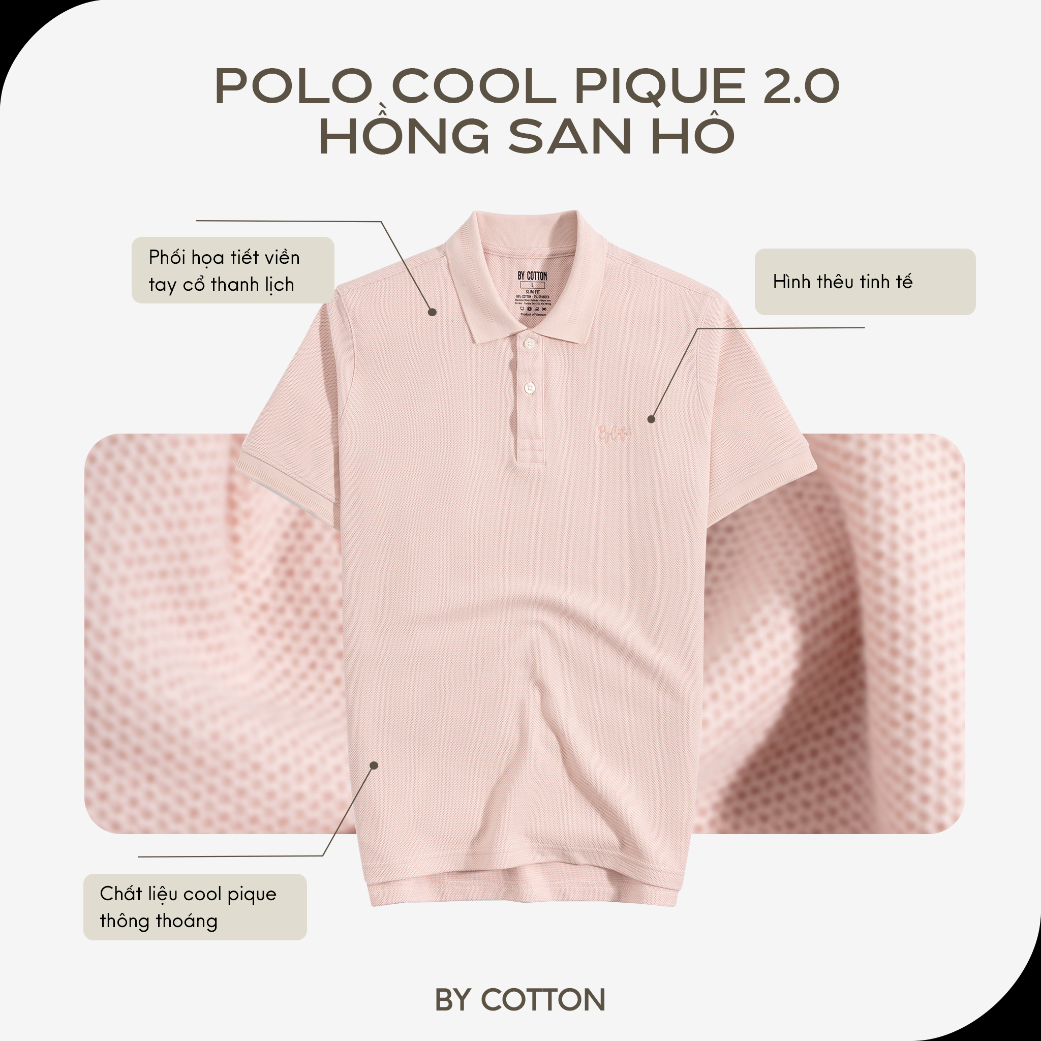 Mô tả Áo Thun Polo Nam Cao Cấp Basic Cool Pique Ver 2 Multi Color By Cotton - 1