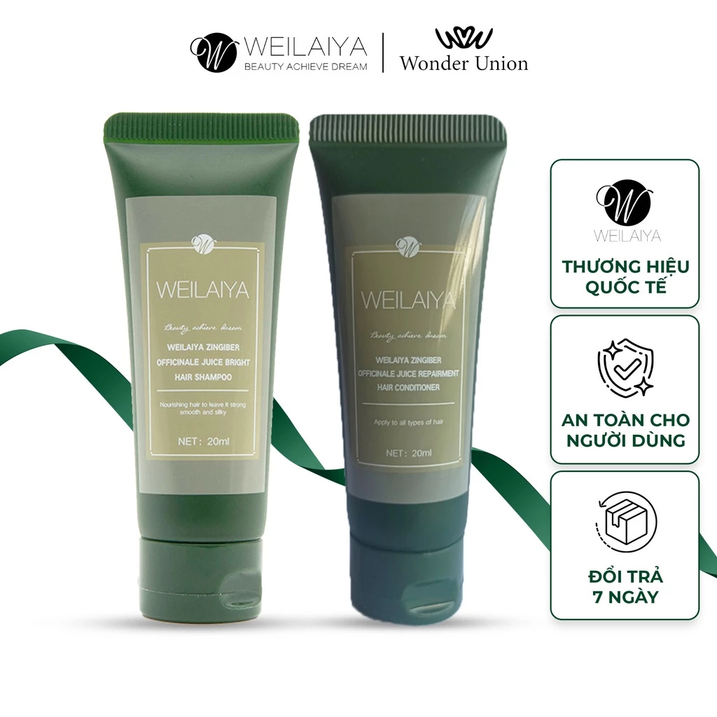 Mô tả Combo dầu gội xả gừng Weilaiya 20ml và 2 lọ serum mọc tóc 5ml ngăn rụng giúp mọc tóc hiệu quả - 3