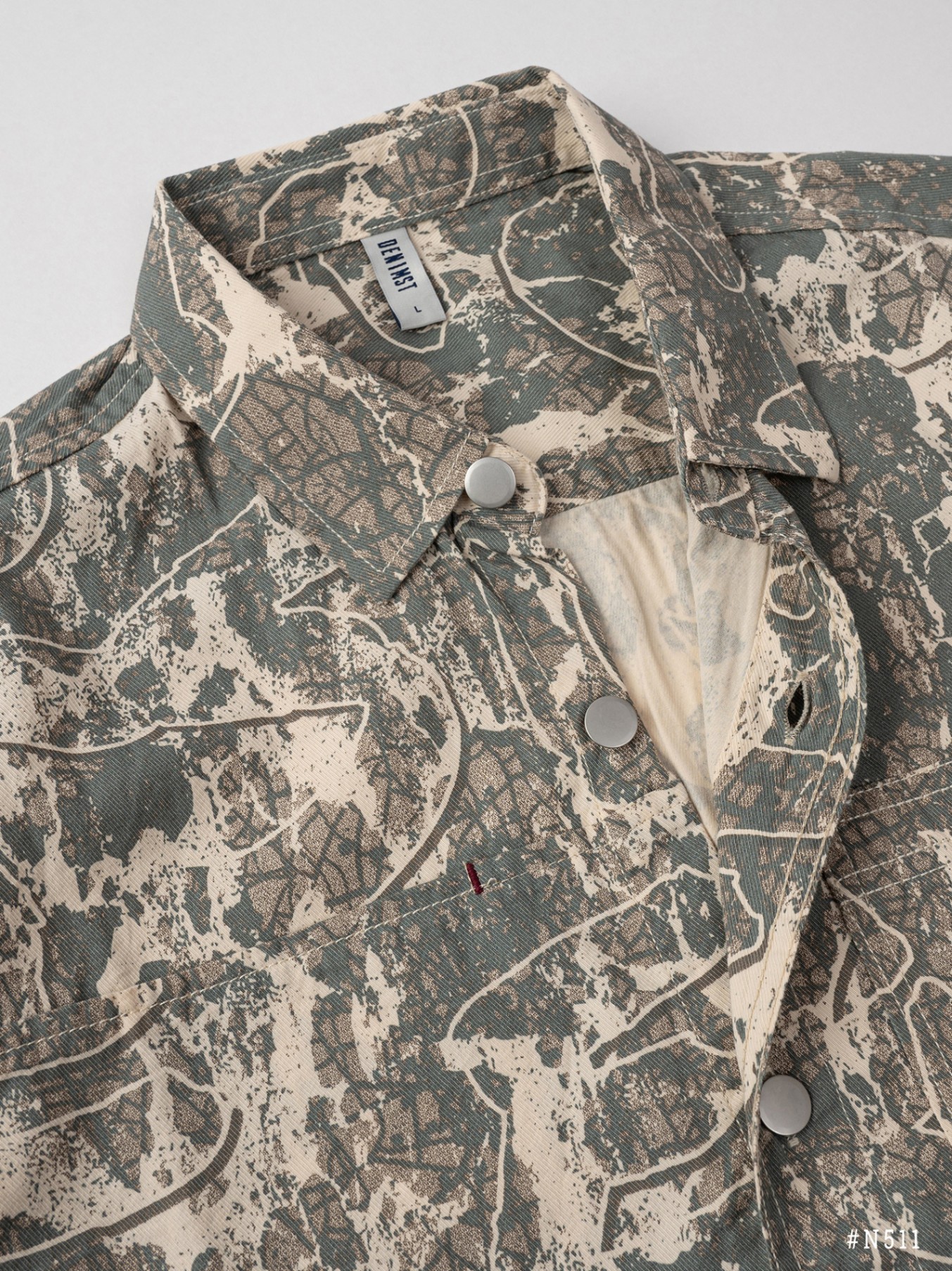 Mô tả Sơ Mi Nam Cộc Họa Tiết Hawai DENIMST 511, Form Suông - 8