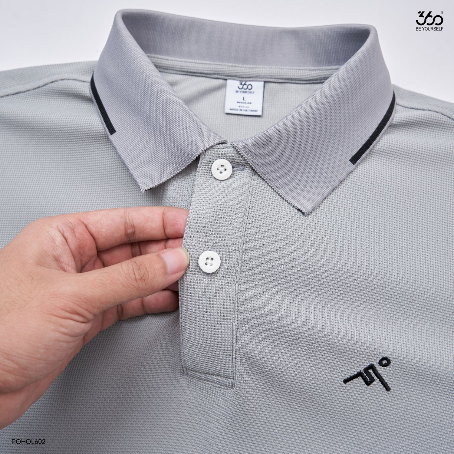 Mô tả Áo polo nam sang trọng, thanh lịch 360 Boutique thun phông có cổ trẻ trung POHOL602 - 1