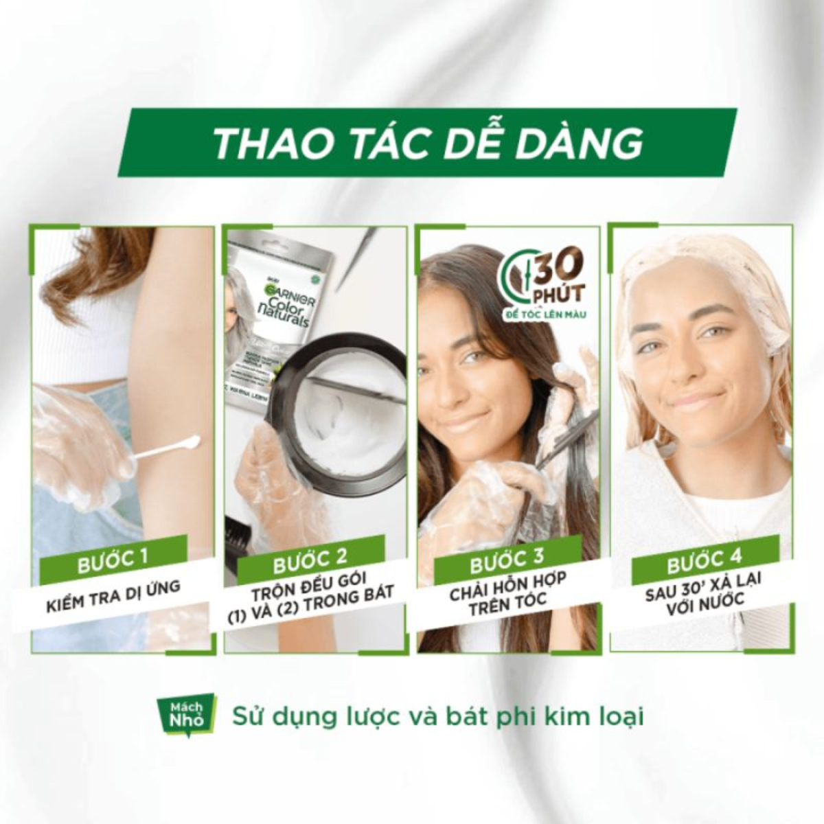 Mô tả Kem Nhuộm Tóc Garnier Color Naturals Creme Riche & Ultra Color Chuẩn Màu - 3