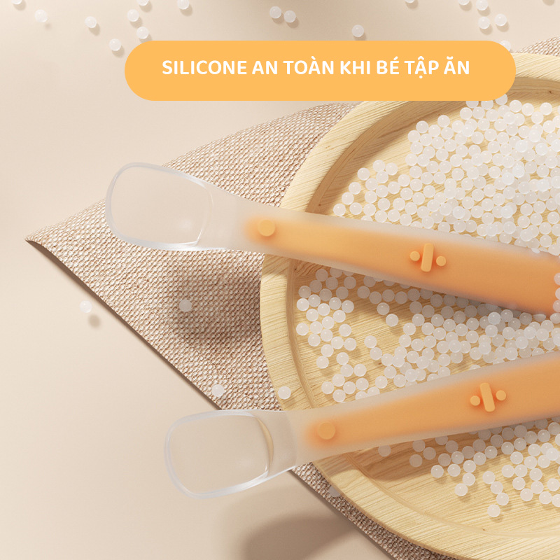 Mô tả Thìa silicon tập ăn cho bé thìa tập ăn chất liệu silicon an toàn vệ sinh cho trẻ nhỏ chính hãng - 5