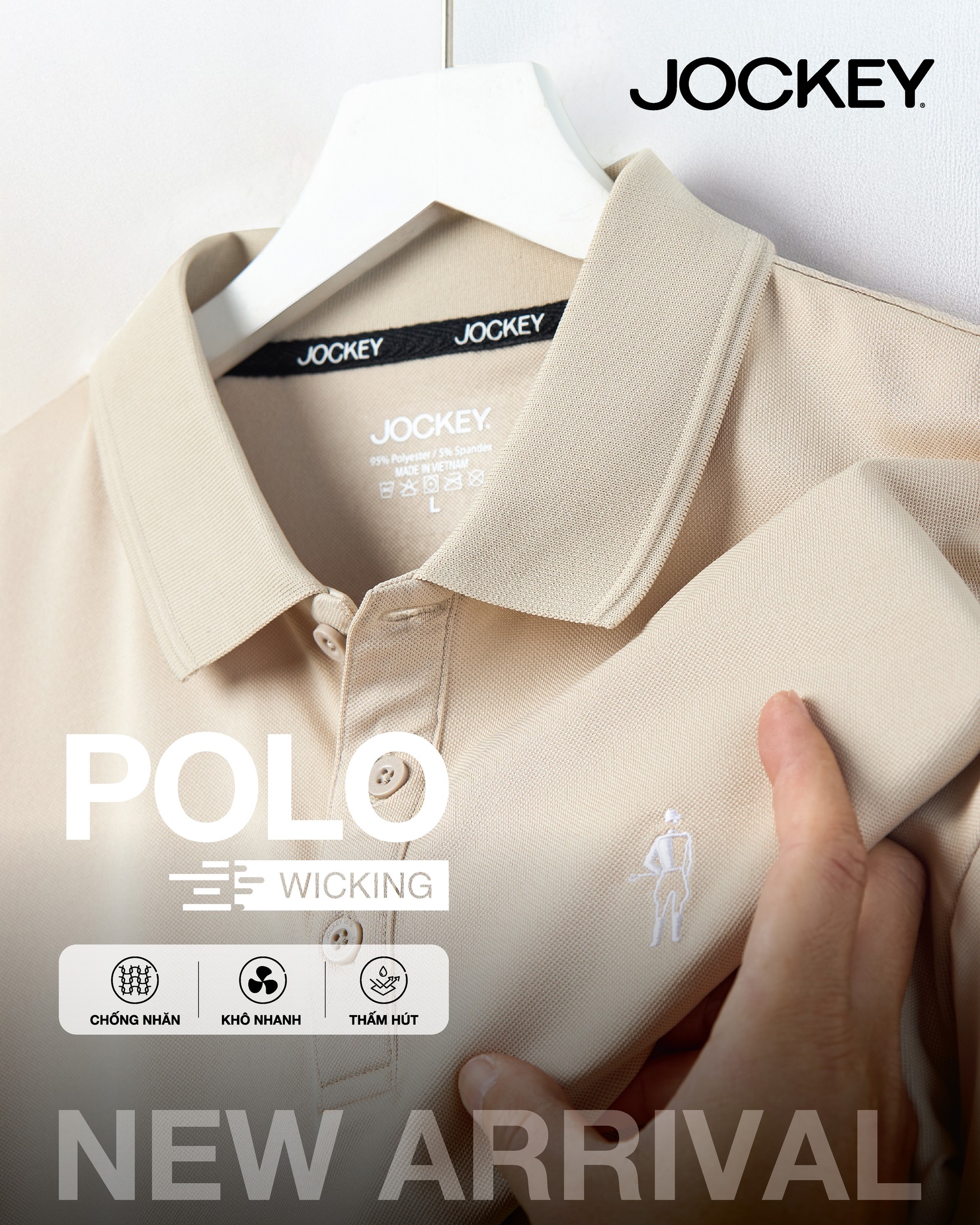 Mô tả Áo Polo Jockey Nam thêu logo - J1315 - 1