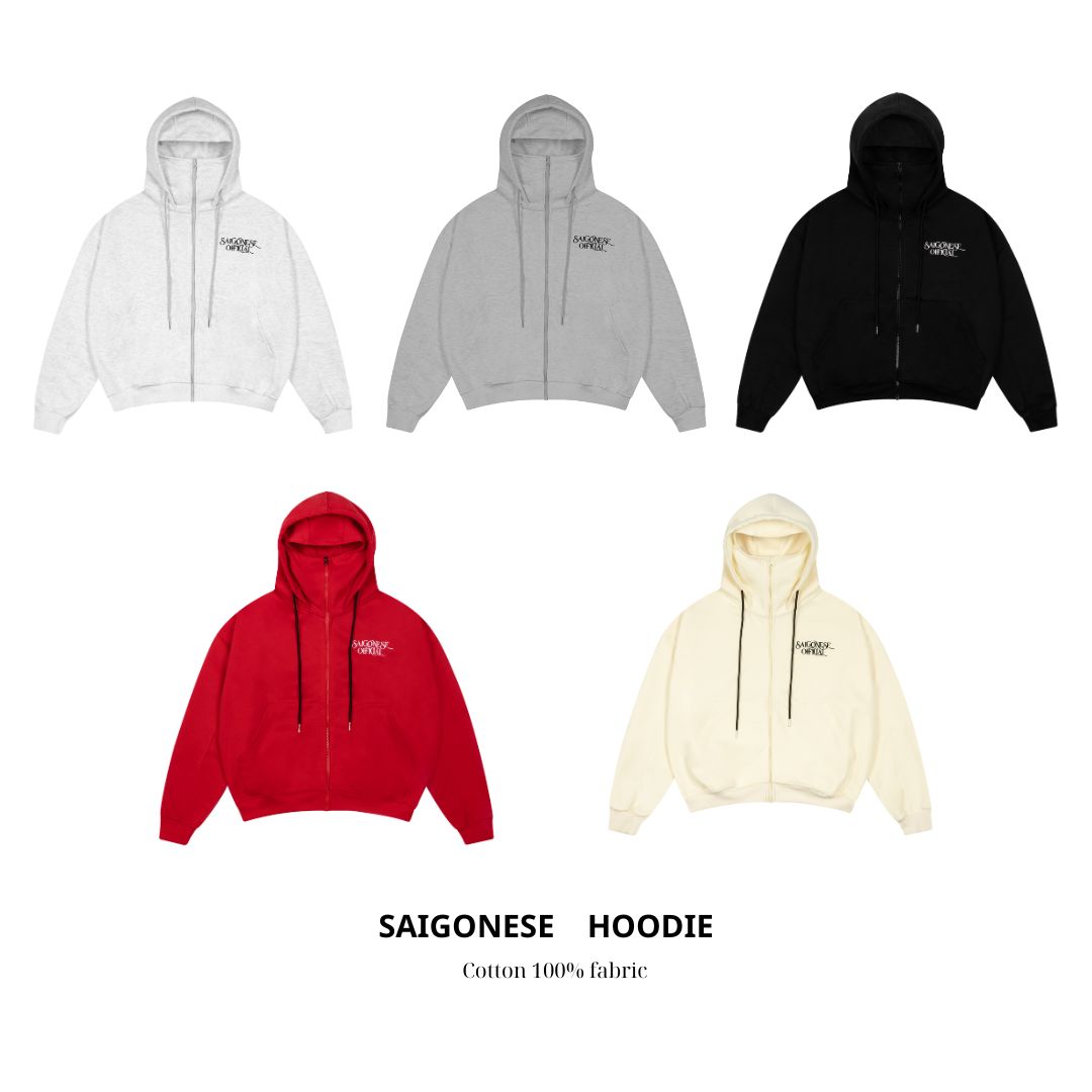 Mô tả Áo Khoác Hoodie Ninja SAIGONESE Thun Nỉ 2 Da Form Boxy Phối Cánh Dơi Unisex Nam Nữ - 1