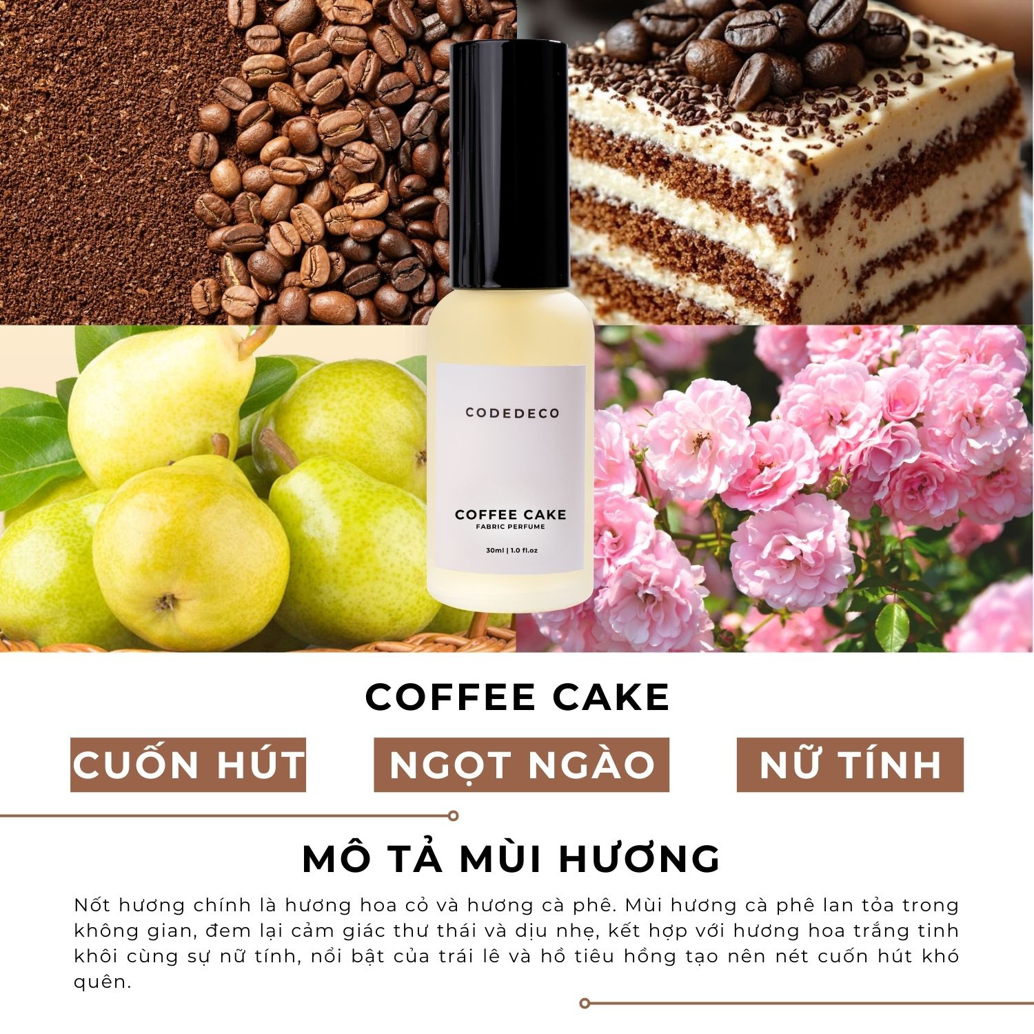 Mô tả COMBO 3 chai xịt thơm bodymist hương nước hoa CODEDECO 30ml, 3 tầng hương, lưu hương lên tới 6h - 4