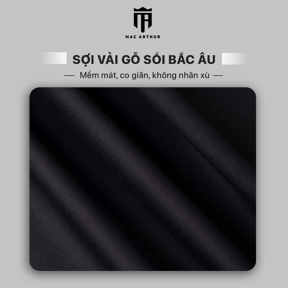 Mô tả Áo sơ mi nam dài tay cao cấp MAC ARTHUR chống Nhăn, Slimfit tôn dáng, co giãn - 4