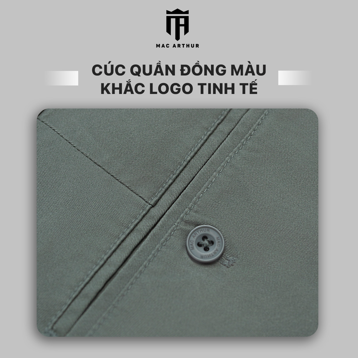Mô tả Quần dài kaki nam MAC ARTHUR ôm vừa, khỏe khoắn, mềm mịn, co giãn - 4