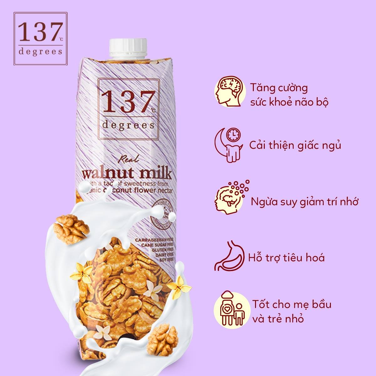 Mô tả Sữa Hạt Hạnh Nhân Bơ Và Rau Củ Nguyên Chất 137 DEGREES Ngọt Từ Mật Hoa Dừa (Không Đường) - 4