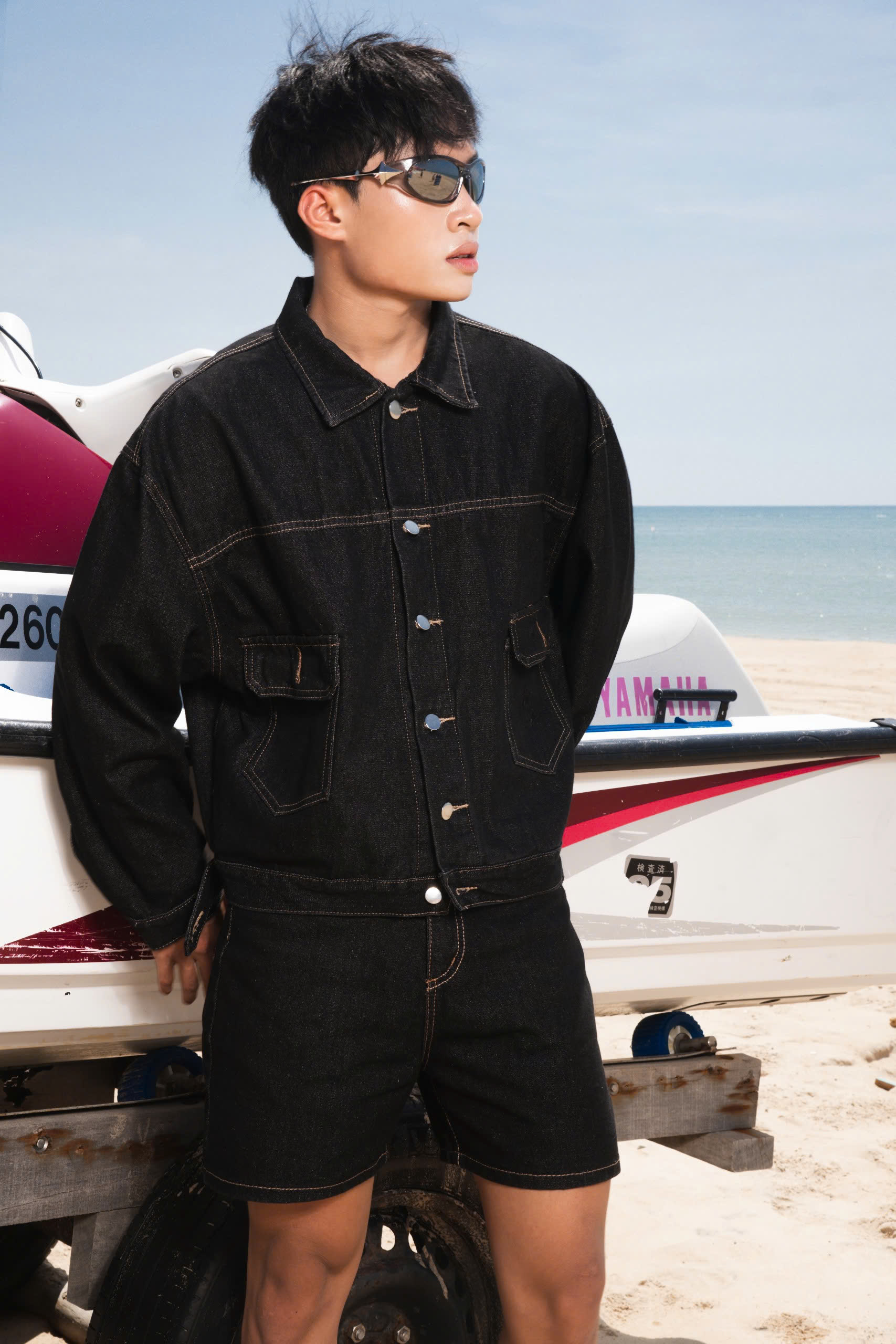 Mô tả Quần short jean nam PANA phom rộng CAPMAN CLUB, cao trên gối trẻ trung - thoải mái - 9