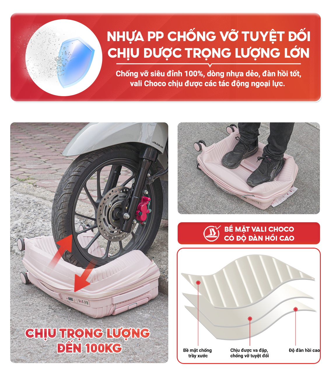Mô tả Vali kéo du lịch thời trang SUNNY SV15/CHOCO tích hợp nhiều tính năng (size 20/24/28) - 5