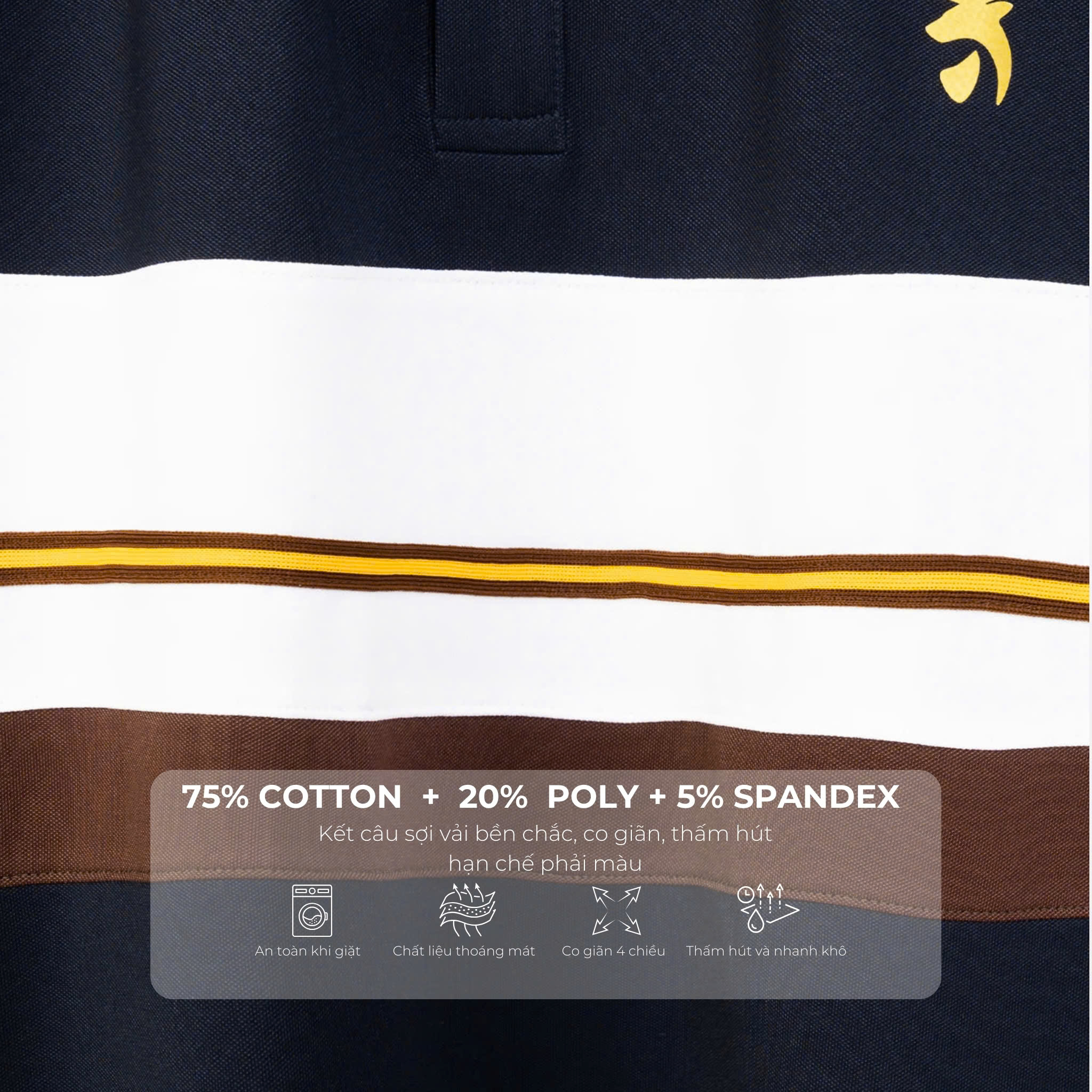 Mô tả Áo Polo Thun Nam Bigsize 80-140kg AKYOO Cao Cấp, Chất Liệu Cotton Co Giãn, Thoáng Mát - PL P DEN - 4