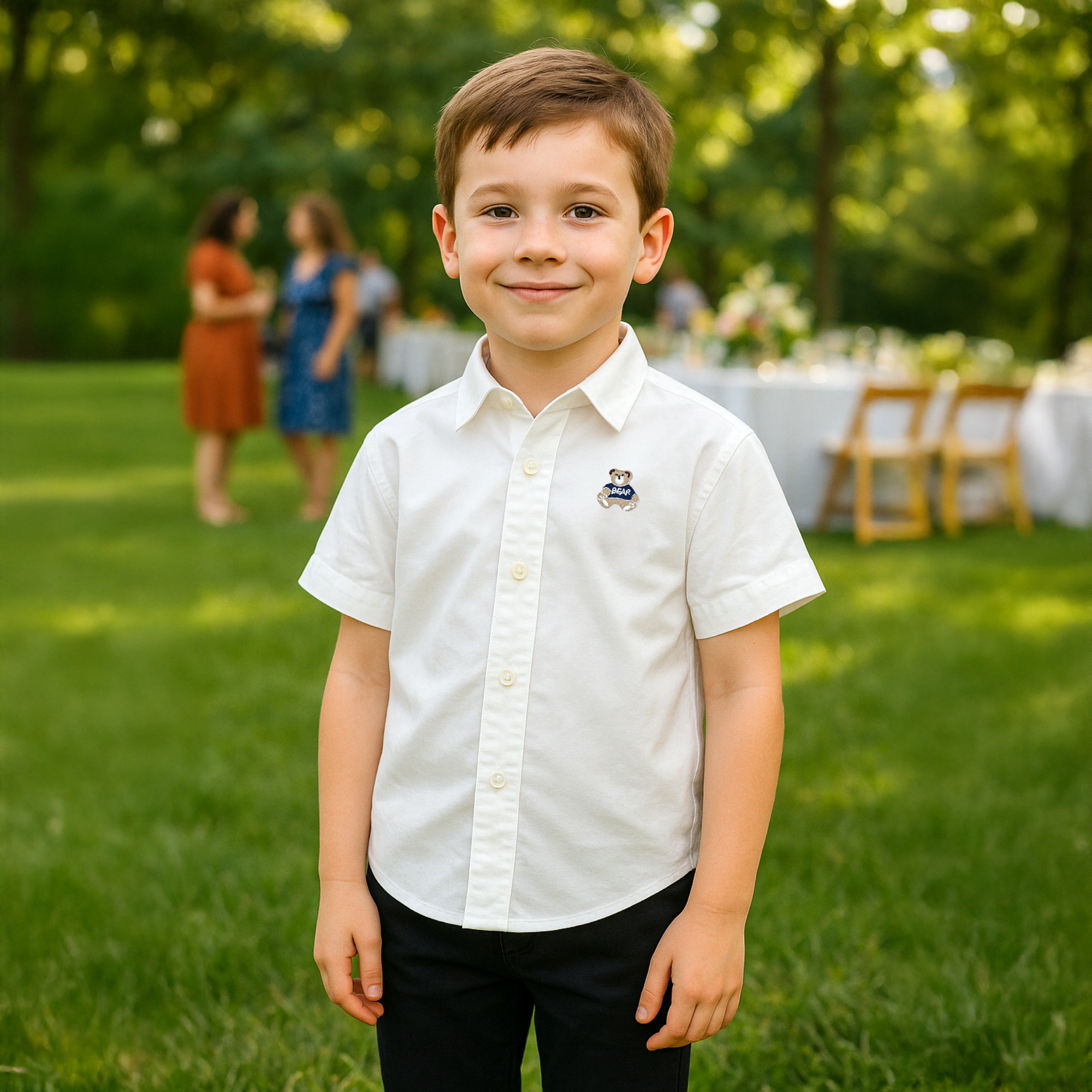 Chất vải áo sơ mi bé trai 27Kids KACADY mềm mại