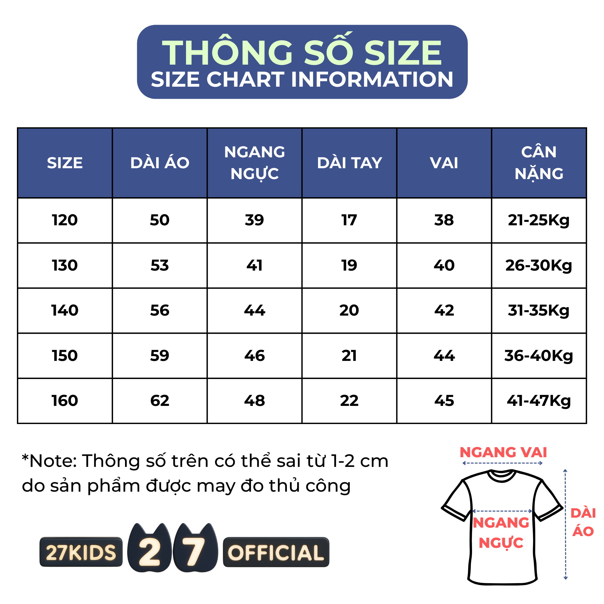 Mô tả Áo thun bé trai size đại phong cách ngắn tay 27Kids AKL vải cotton 180g cho trẻ từ 4-14  tuổi BSTS1 - 1