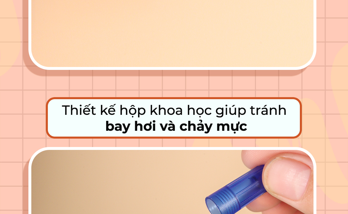 Mô tả Mực bút lông dầu Thiên Long PMI-01 gồm 3 màu mực: Xanh/ Đỏ/ Đen, bám dính tốt, không độc hại theo tiêu chuẩn Châu Âu - 7