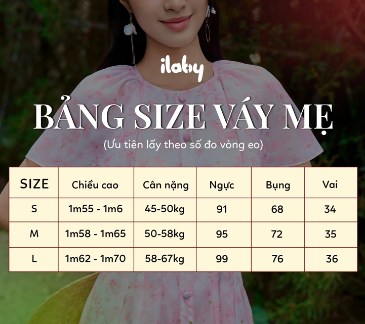 Mô tả Váy đôi mẹ và bé ILABY ren hoa trắng tay bồng dáng xòe dễ thương chất cotton thoáng mát [3033 + 3131 + 3146] - 2