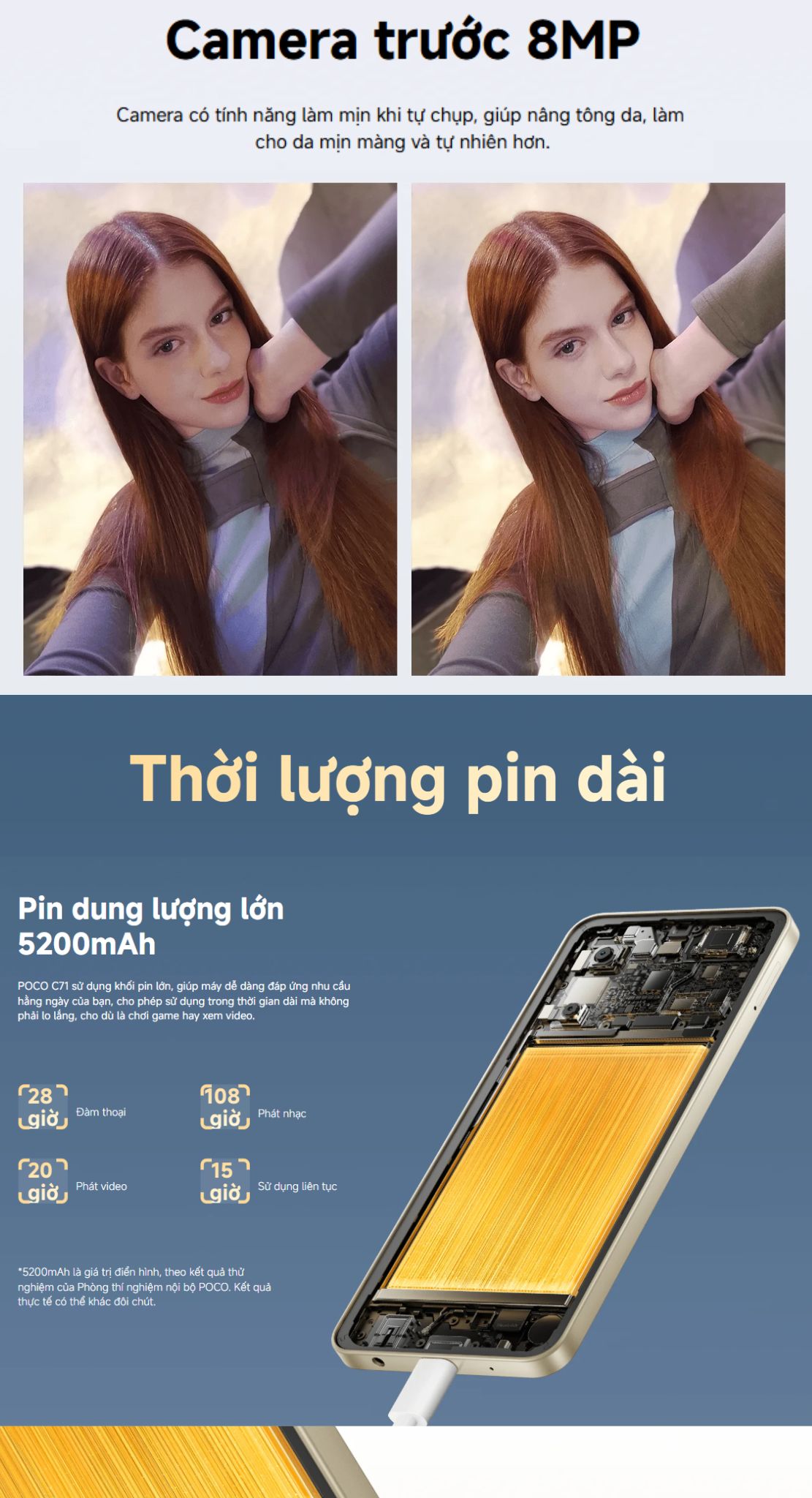 Mô tả Điện Thoại Thông Minh POCO C71 (3+64GB) | Màn rộng 6,88" | Vi xử lý 8 nhân | Camera kép 32MP AI | Mở khóa mặt, vân tay - 5