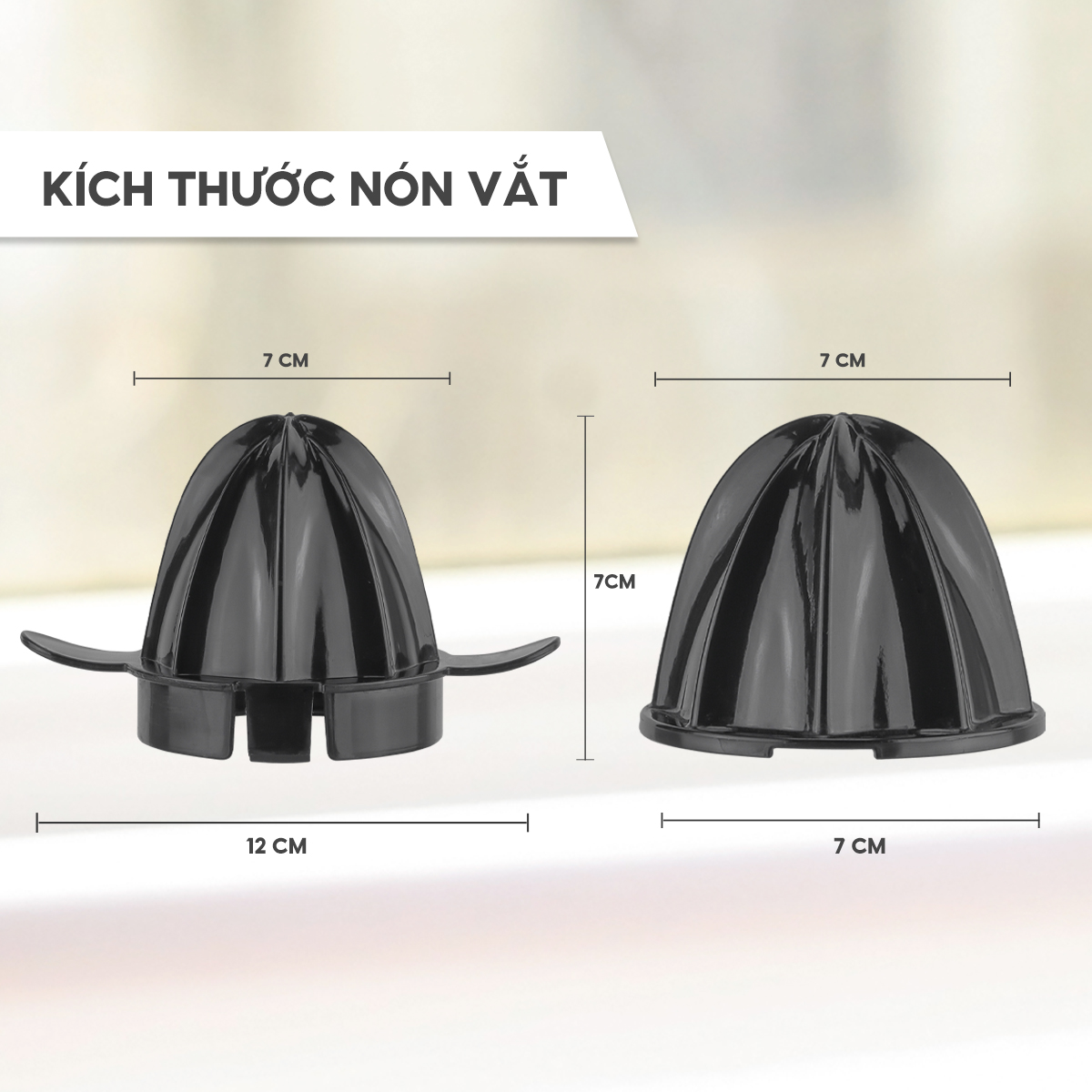 Mô tả Bộ nón vắt cam Lebenlang cho mã LBL3383 và LB389, gồm 2 nón - hàng chính hãng - 3