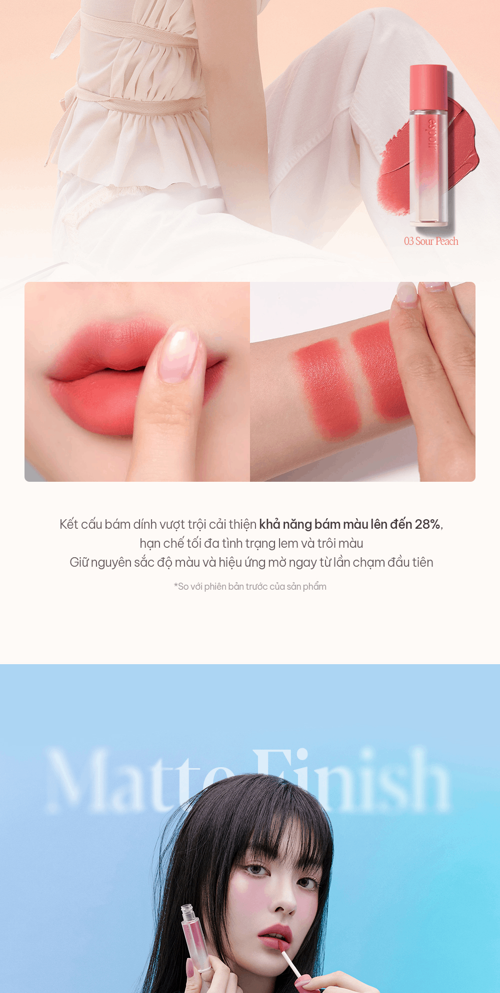 Mô tả Son Kem Lì Espoir Couture Lip Tint Fitting Blur 4gr/ Blur Velvet 5.5gr - 9