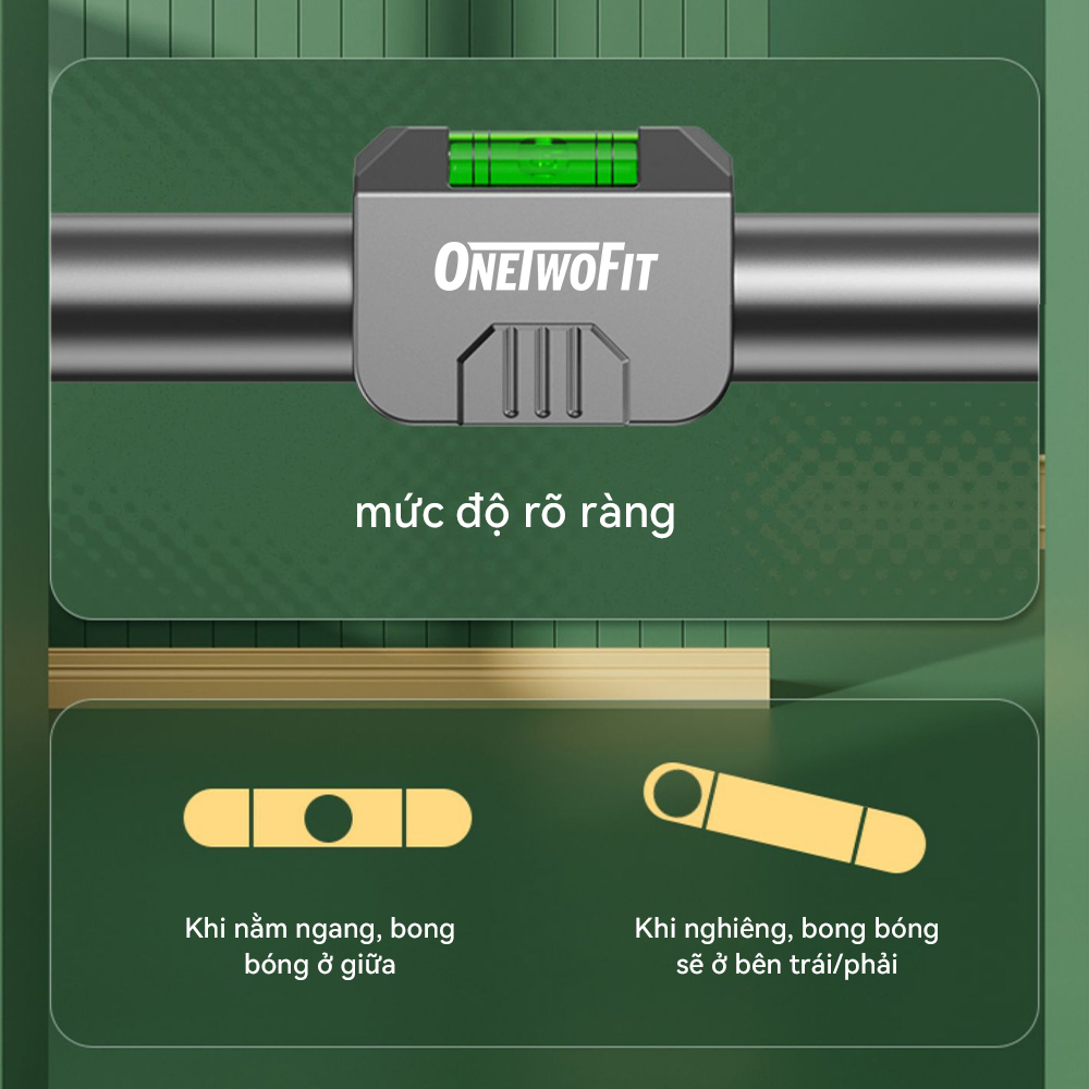 Mô tả OneTwoFit Xà đơn gắn cửa treo tường, Thanh xà gắn tường đa năng Có thể thu gọn 70-160cm, tải trọng tối đa 200KG - 4