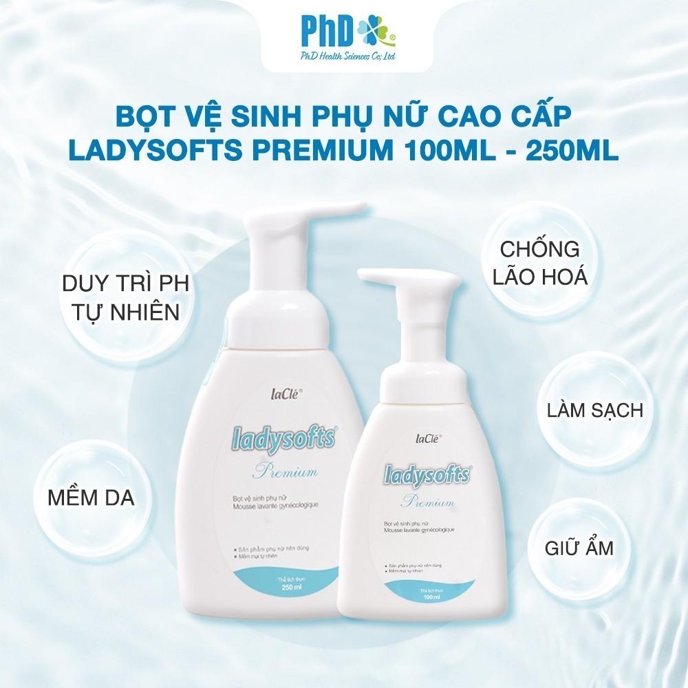 Mô tả Dung Dịch Vệ Sinh Phụ Nữ Dạng Bọt Ladysofts Premium Làm Sạch Và Duy Trì Độ pH Tự Nhiên 100ml - 250ml - 3