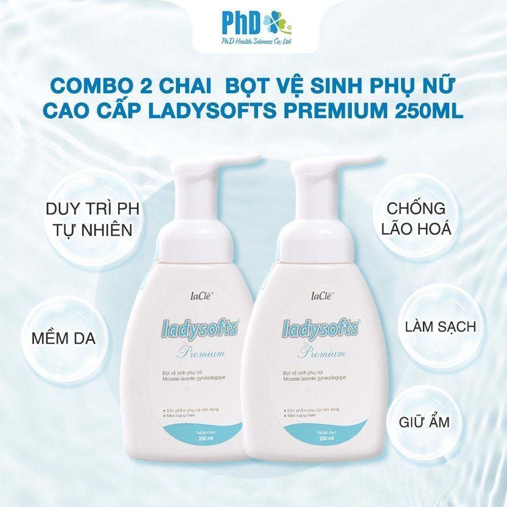 Mô tả Combo 2 Chai Dung Dịch Vệ Sinh Phụ Nữ Dạng Bọt Ladysofts Premium Làm Sạch Và Duy Trì Độ pH Tự Nhiên - 5
