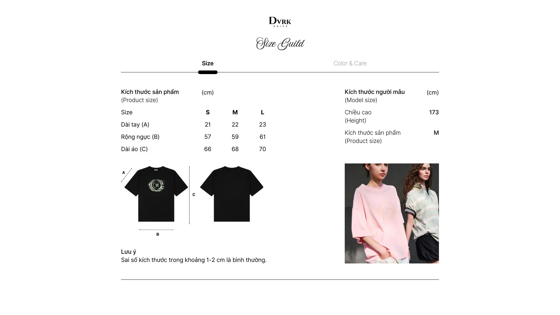 Mô tả DVRK - Áo Thun Form Oversized Họa Tiết Faded Logo Màu Đen-DVRK-25R - 4