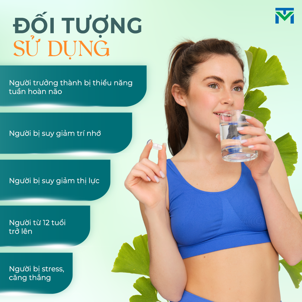 Mô tả Viên uống bổ não VTM Ginkgo Biloba cải thiện trí nhớ tăng cường tư duy - túi 60 viên - 4