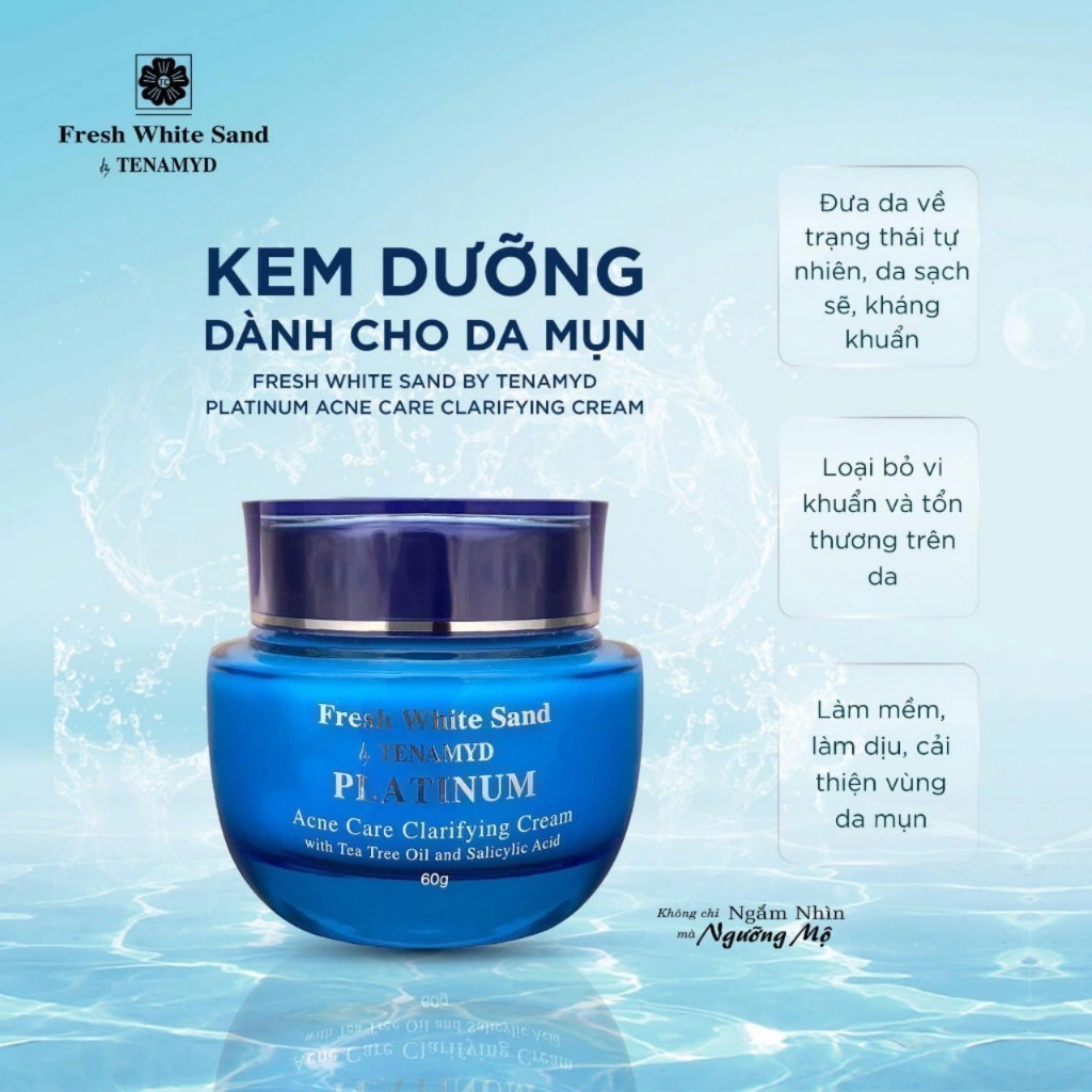 Mô tả Kem Dưỡng Tenamyd Platinum Acne Care Clarifying Cream Làm Dịu Và Cải Thiện Vùng Da Có Mụn 60g - 6