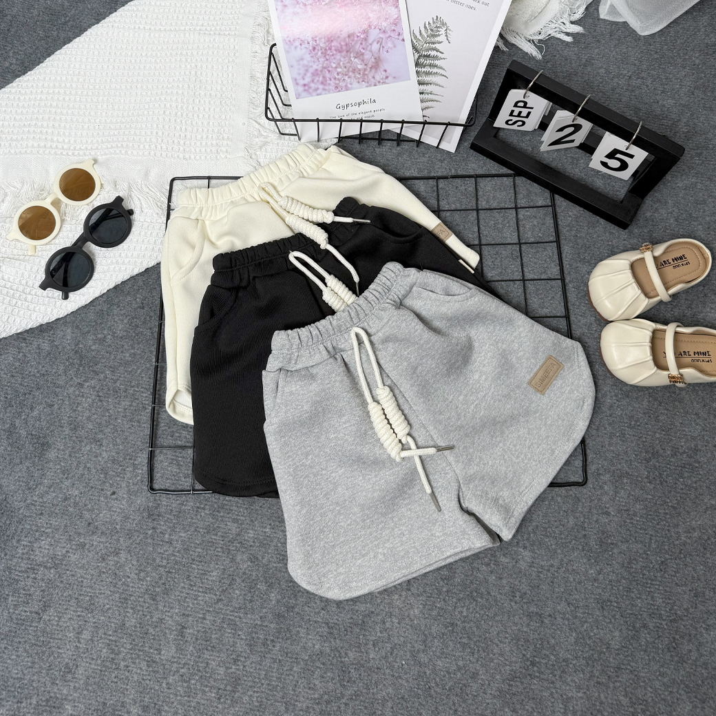 Mô tả Quần Short Bé Gái Vải Nỉ 2 Da Chất Lượng Cao, Form Cực Yêu SIMEEFA, Quần Short Bé Gái- PiBo Store-QSN - 1