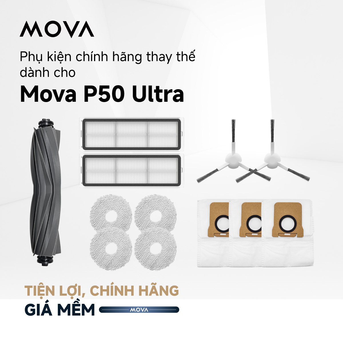 Mô tả Phụ kiện thay thế dành cho Mova P50 Ultra - Phụ kiện chính hãng - 1