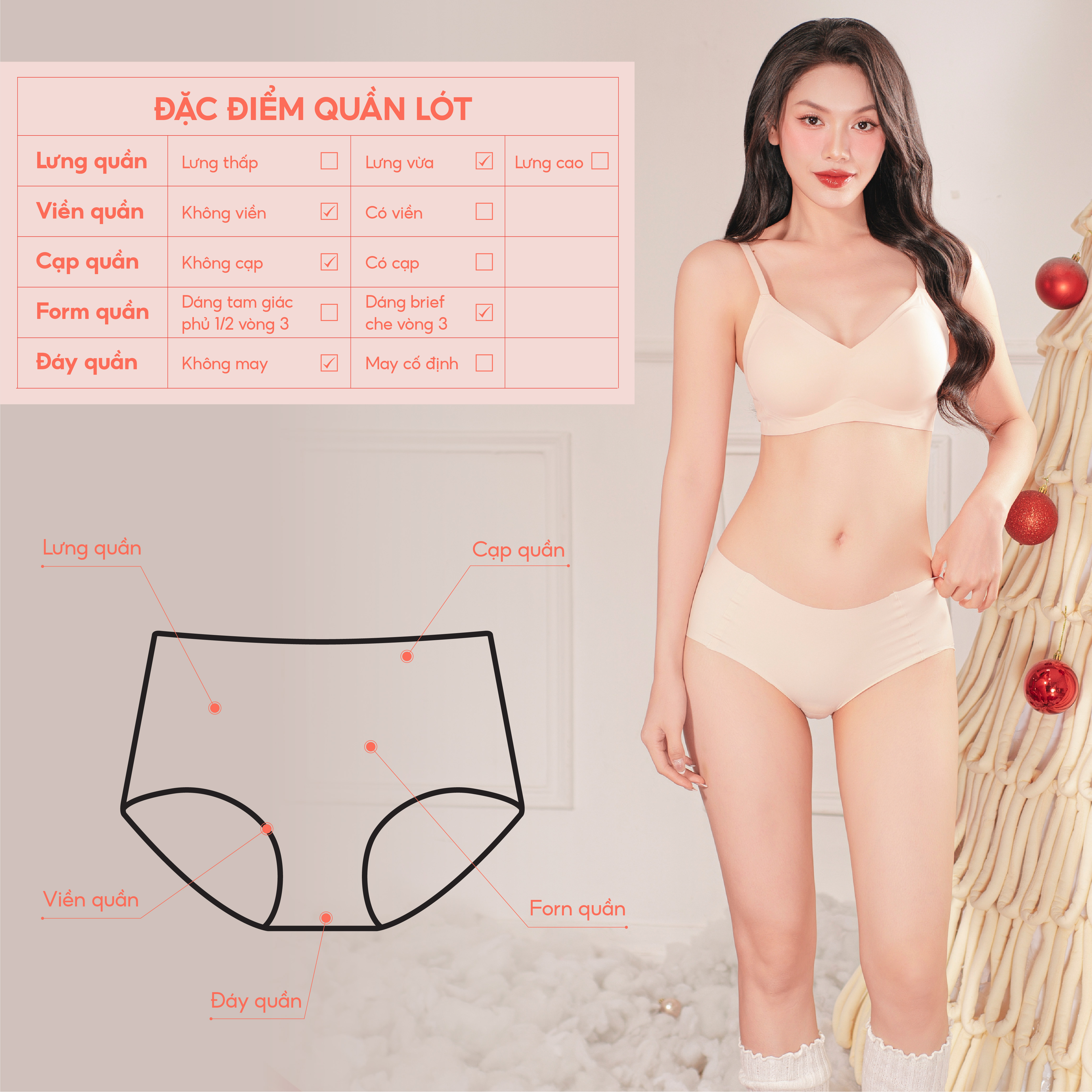 Mô tả COMBO 4 Quần Lót Su Đúc Không Viền Loirechic QSD03 - 1