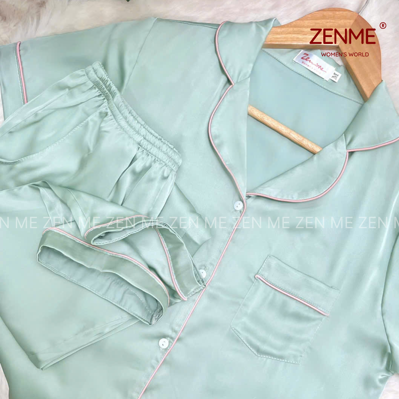 Pijama Lụa Latin ZENME Nhiều Màu