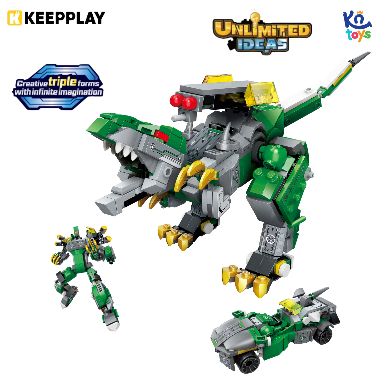 Mô tả Đồ chơi lắp ráp, xếp hình K Keepplay 42115 - Robot xanh biến hình (329 mảnh ghép) - 1