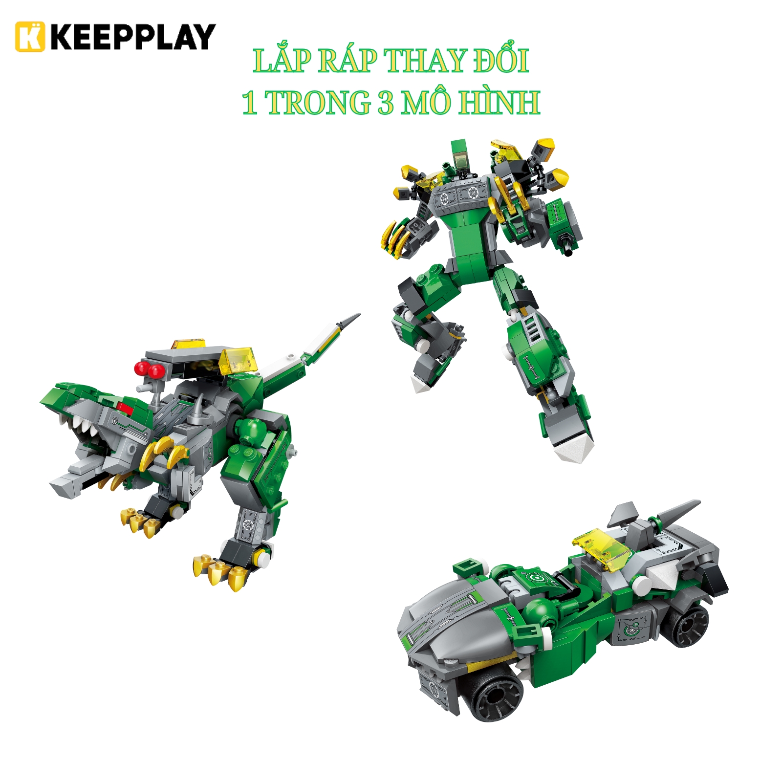 Mô tả Đồ chơi lắp ráp, xếp hình K Keepplay 42115 - Robot xanh biến hình (329 mảnh ghép) - 4