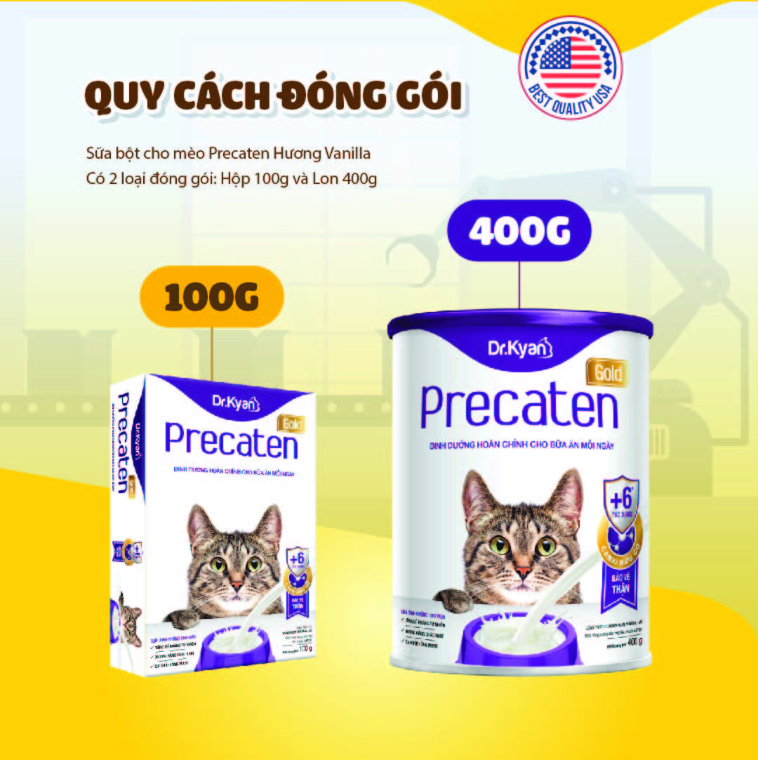 Mô tả Dr.Kyan - Sữa bột PRECATEN GOLD cho mèo lon 100g - DrKyan - 7