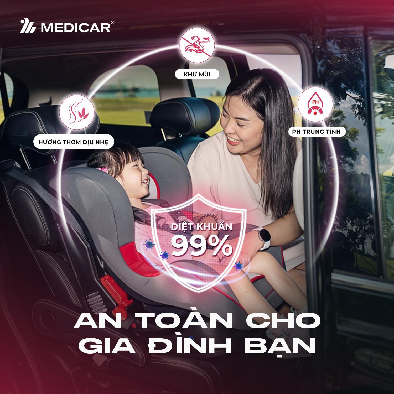 Mô tả Dung dịch vệ sinh nội thất ô tô Medicar – Sạch sâu, khử mùi, an toàn tuyệt đối - 6