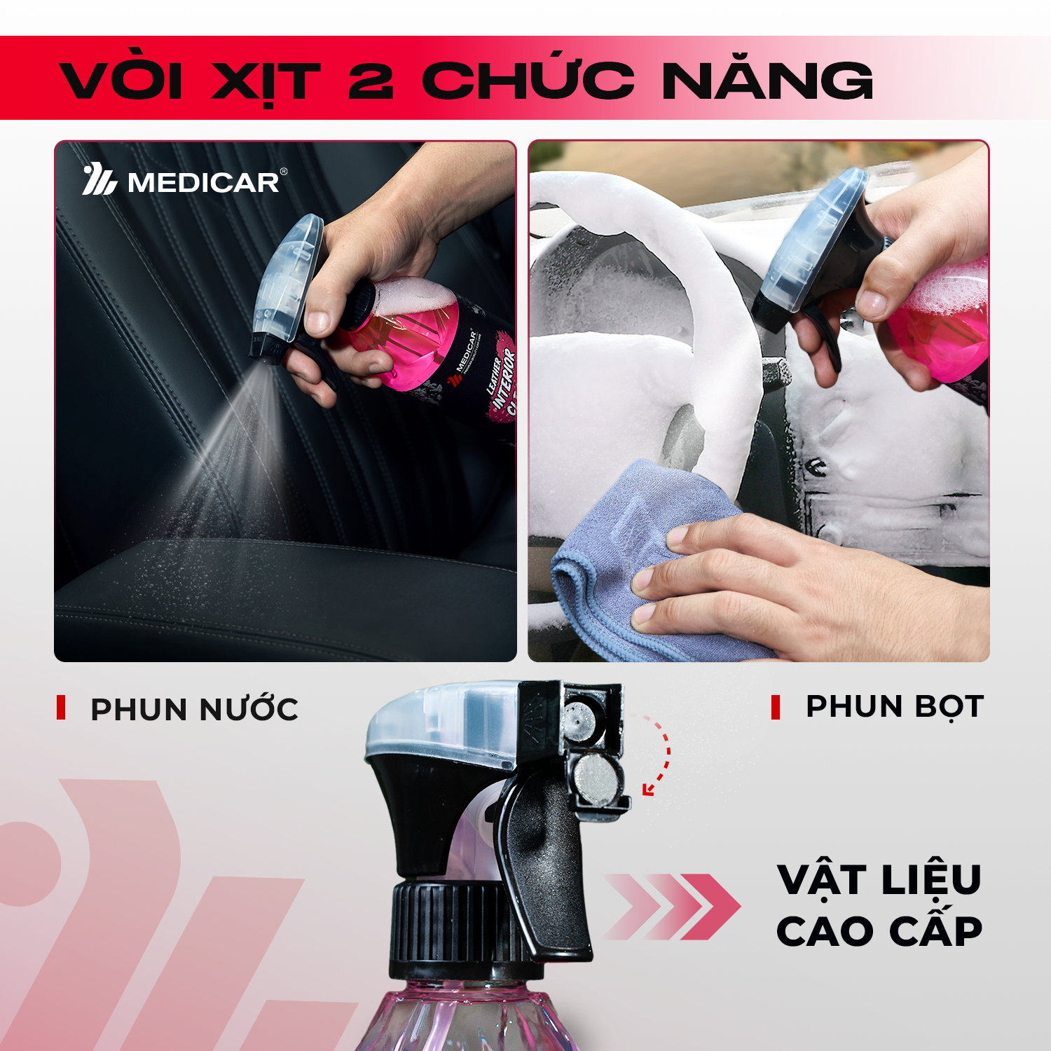 Mô tả Dung dịch vệ sinh nội thất ô tô Medicar – Sạch sâu, khử mùi, an toàn tuyệt đối - 8