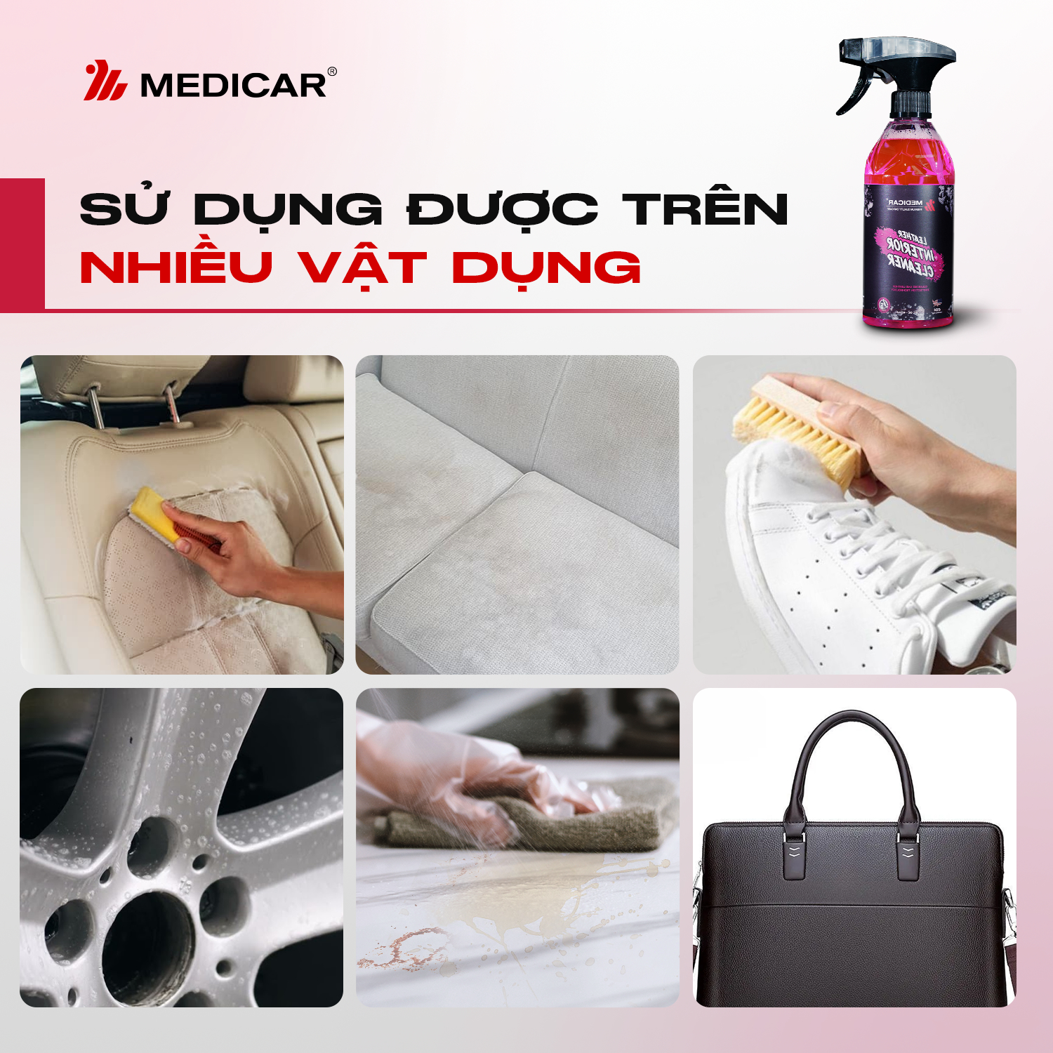 Mô tả Dung dịch vệ sinh nội thất ô tô Medicar – Sạch sâu, khử mùi, an toàn tuyệt đối - 9