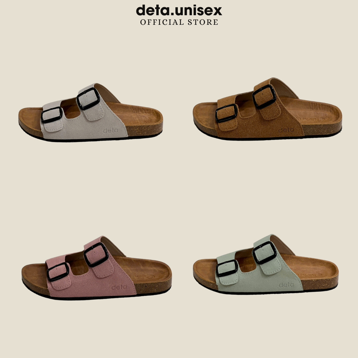 Mô tả BST - DÉP ĐẾ TRẤU DOUBLE STRAP LIVIA MỚI NHÀ DETA - DETA28 - 1