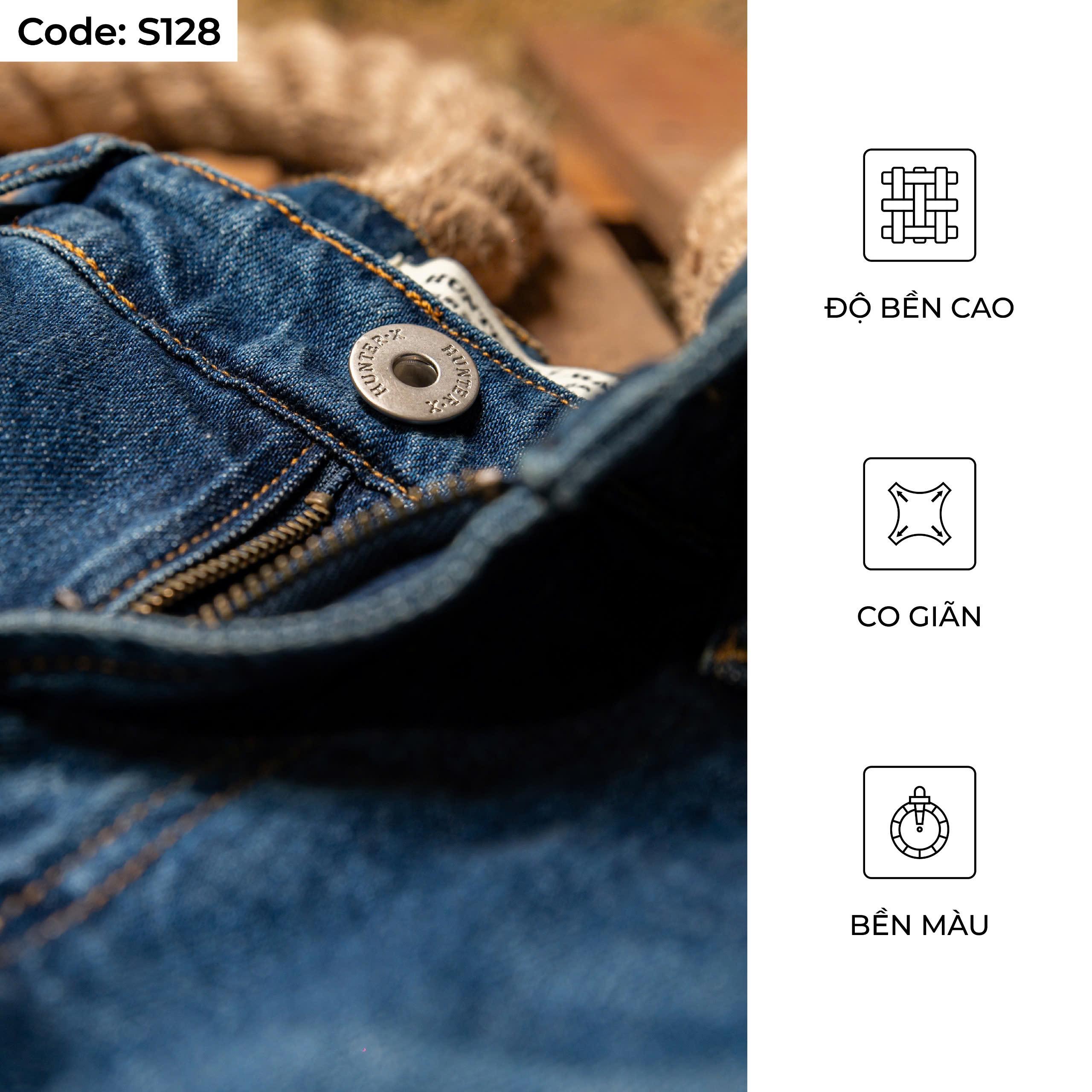 Mô tả Quần Short Jeans Nam Xanh Wash Sáng S128 Denim Spandex Co Giãn Just Men Thời Trang Nam - 1