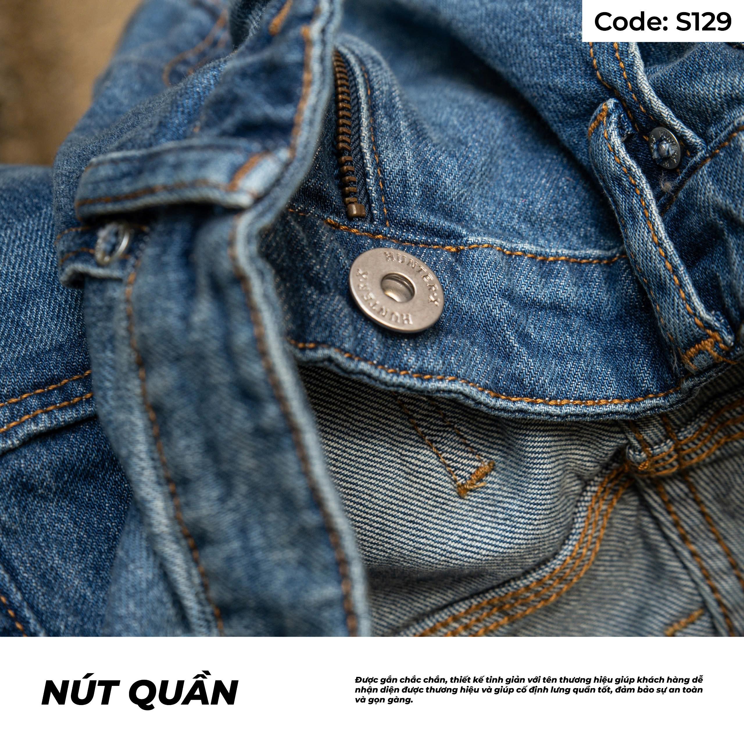 Mô tả Quần Short Jeans Nam Xanh Wash Sáng S129 Denim Spandex Co Giãn Just Men Thời Trang Nam - 4