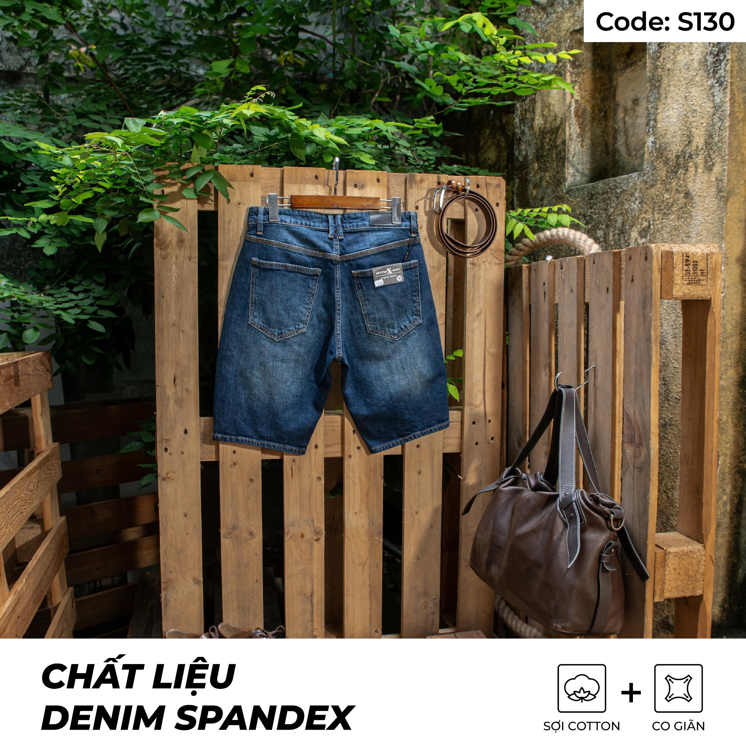 Mô tả Quần Short Jeans Nam Xanh Wash Sáng S130 Denim Spandex Co Giãn Just Men Thời Trang Nam - 4